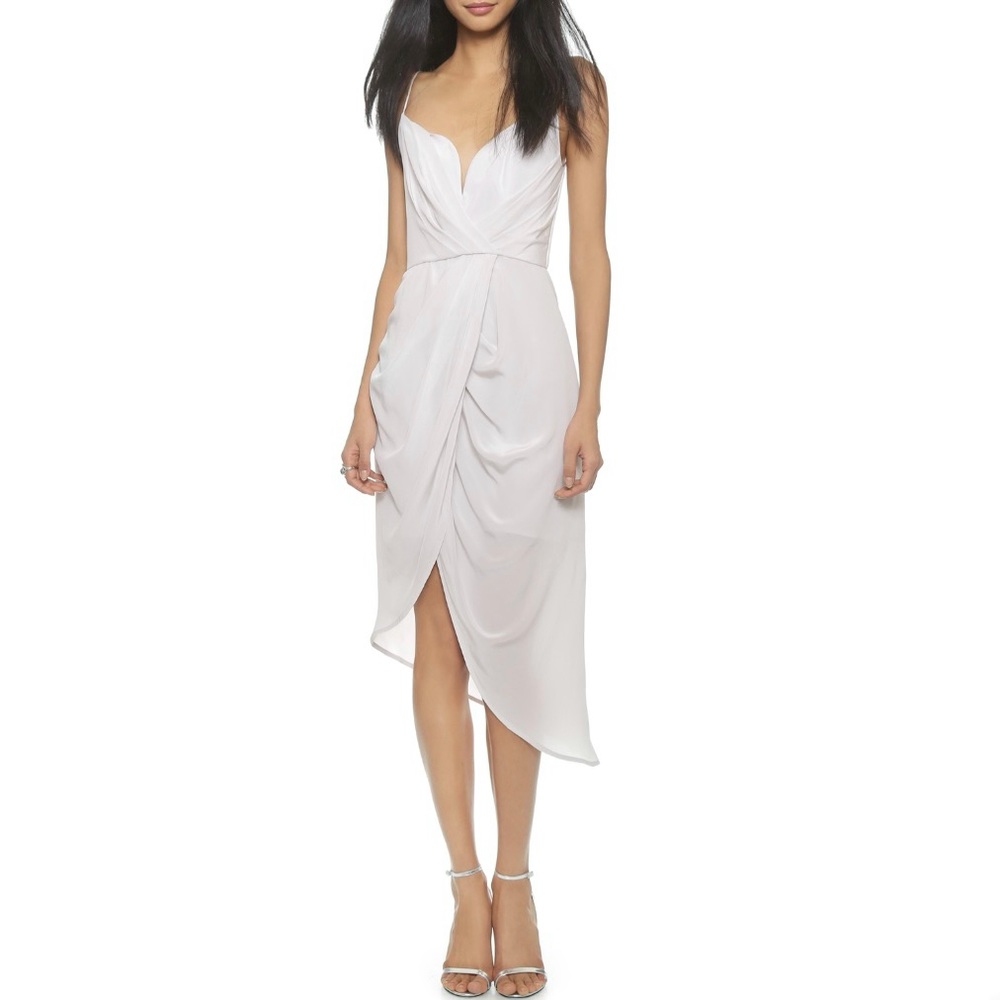 Zimmermann Silk Plunge Drape Dress